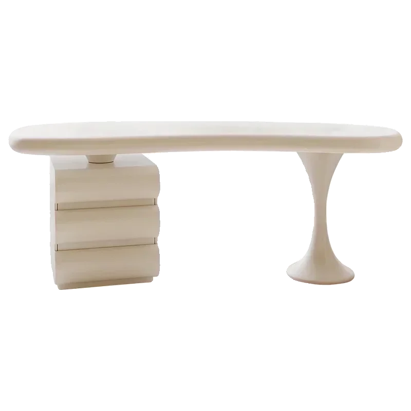 

Italian minimalist designer home desk light luxury modern high-end solid wood computer desk