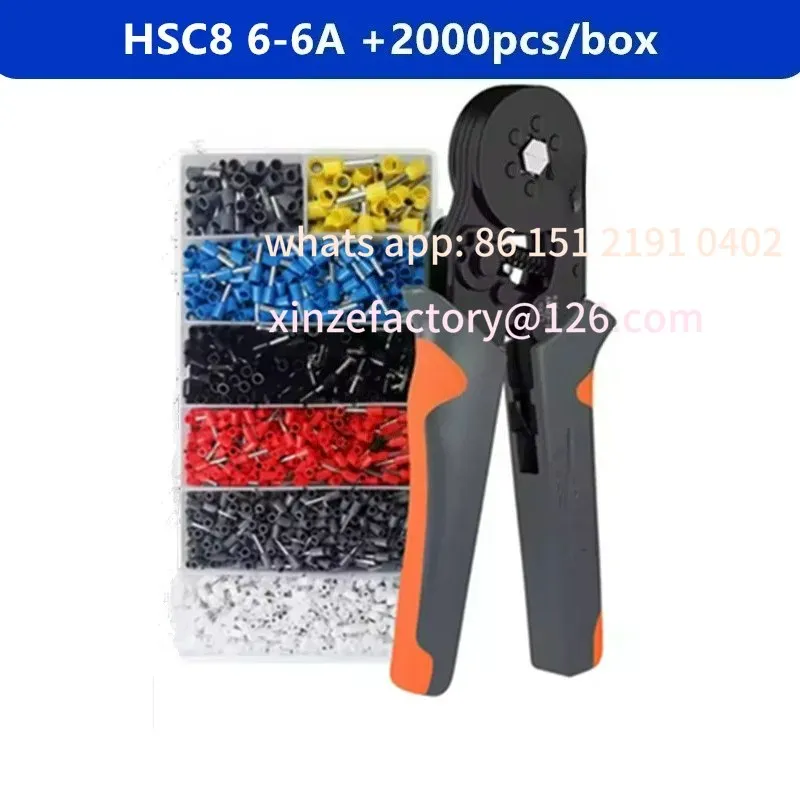 

Customizable Self-Adjustable Ratchet Ferrule Crimping Tool Kit Crimper Kit Wire Terminals