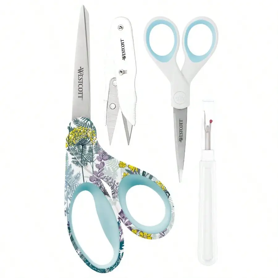 

Модный набор, нержавеющая сталь, для шитья, белый/синий, набор из 4 штук. Этот набор из четырех предметов включает все незаменимые аксессуары.