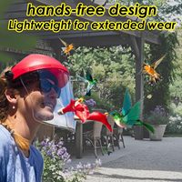 Hummingbird Feeder Helmet|Hands-Free Bird Feeder for Adults|3 Feeding Ports Design|Adjustable Headband 18\