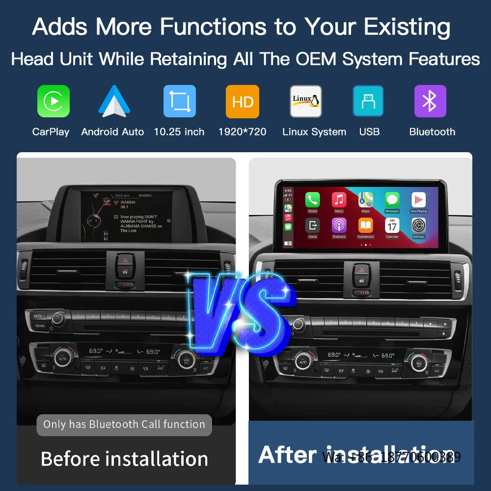 CARABC 10.25 Inch Screen Linux  System  Android Auto Carplay bmw Car Radio for Nbt F10 F15 F20 F25 F30 F48 view 3