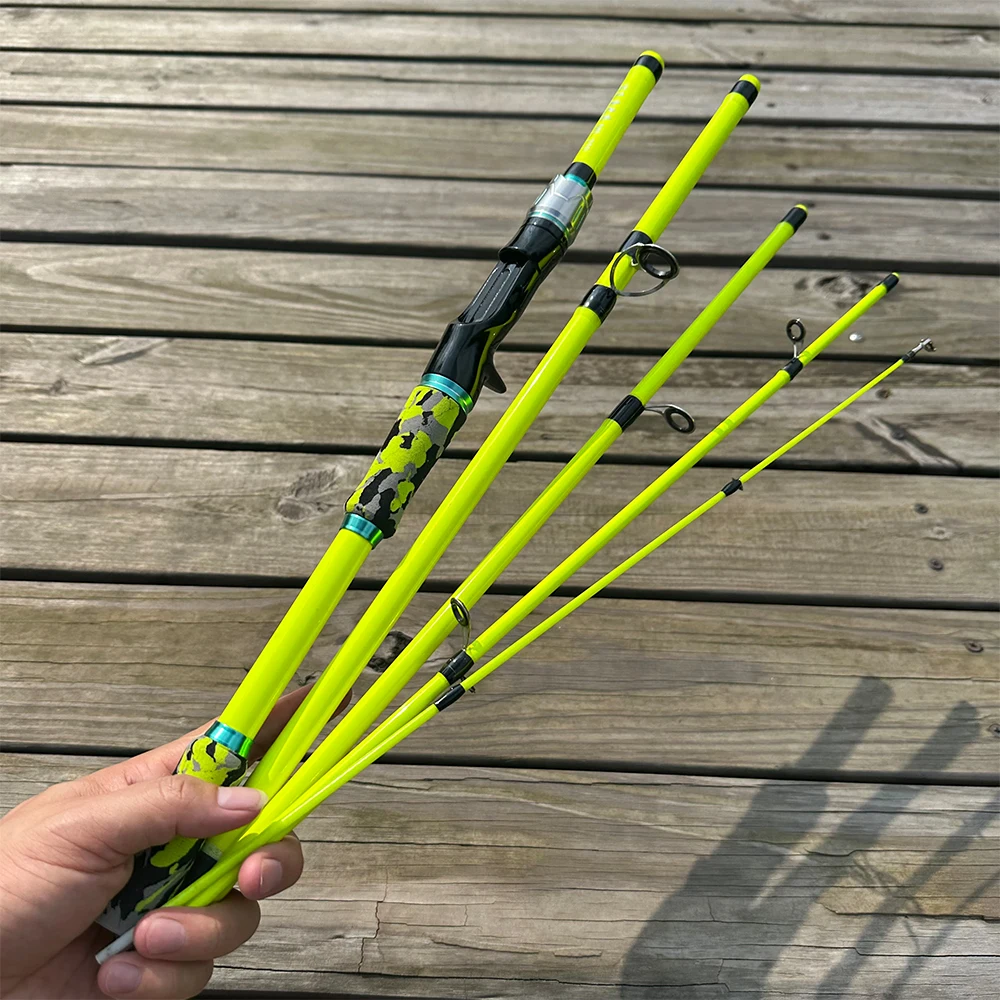 1,8 m/2,1 m Professionelle Bass-Angelrute und Rolle Combo Baitcast-Rolle 10 kg Max Drag Carbon Travel Pole Lure Gewicht 3,5 g-14 g – Detail 9