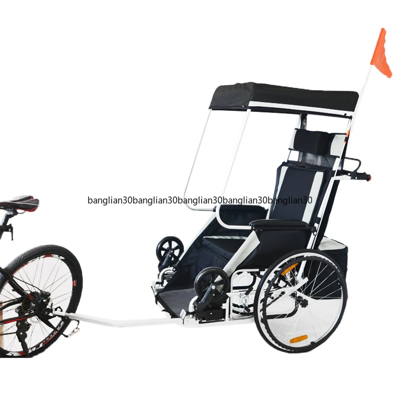 

Велосипедный прицеп для детей и взрослых, 3-в-1: прицеп-коляска и велосипедный прицеп, с 20-дюймовыми колесами, для взрослых.