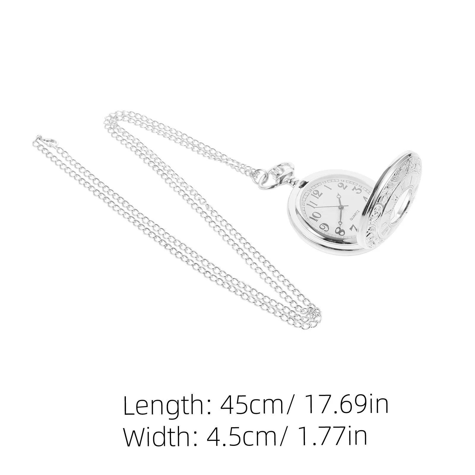 ساعة جيب ريترو بأرقام رومانية، حافظة معدنية عتيقة، ساعة كلاسيكية خفيفة الوزن للارتداء اليومي وإكسسوارات السفر للرجال #3