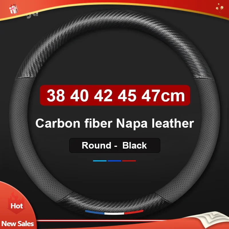 Leather Braid Cover Large Size Bus Truck Steering Wheel Cover for Volvo Truck FM12 FH12 FM9 FH FM VNL FE FMX FL VM VNR Auto part