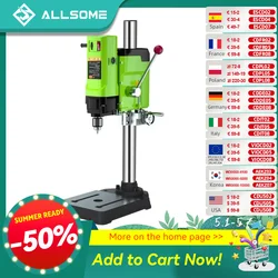 ALLSOME Mini Bench Bohrer Bench Bohrmaschine Variable Geschwindigkeit Bohren Chuck 1-16mm Für DIY Holz Metall Elektrische werkzeuge