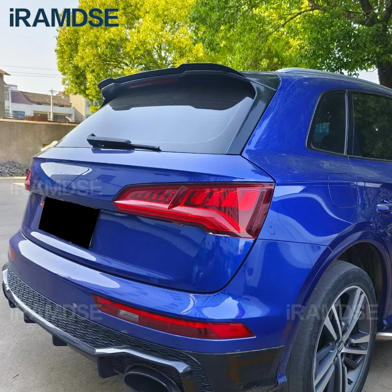 Roof Spoiler for Audi Q5 Gloss Black 2018-2022 Rear Windshield Wing Cabon Paint Trunk ABS Accessories