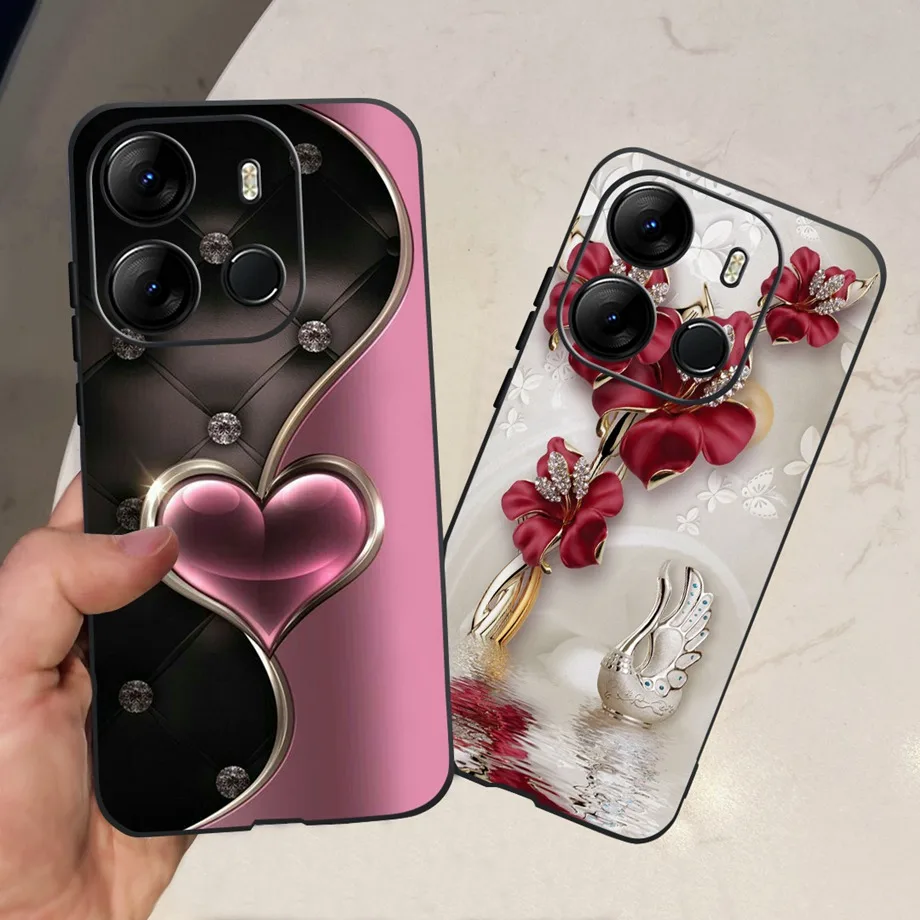 لينة سيليكون ماتي قضية الهاتف للنساء ، الوفير المألوف ، Coques ل Itel P40 Plus و P40 Plus