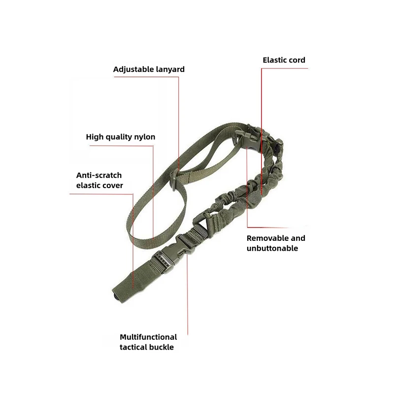 Imbracatura tattica per pistola Tiro militare Cintura elastica regolabile per fucile softair a 3 punti Accessori per escursioni da caccia