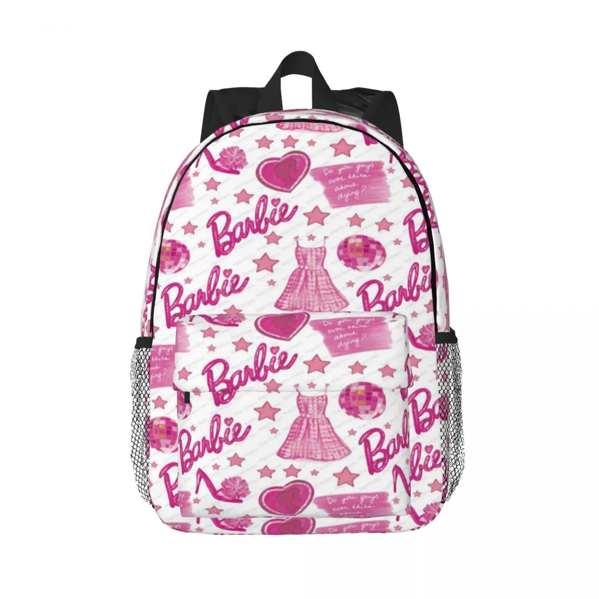 Barbie New Fashion High Capacity Waterproof College Backpack Trendy Laptop Travel Book Bag 15inch