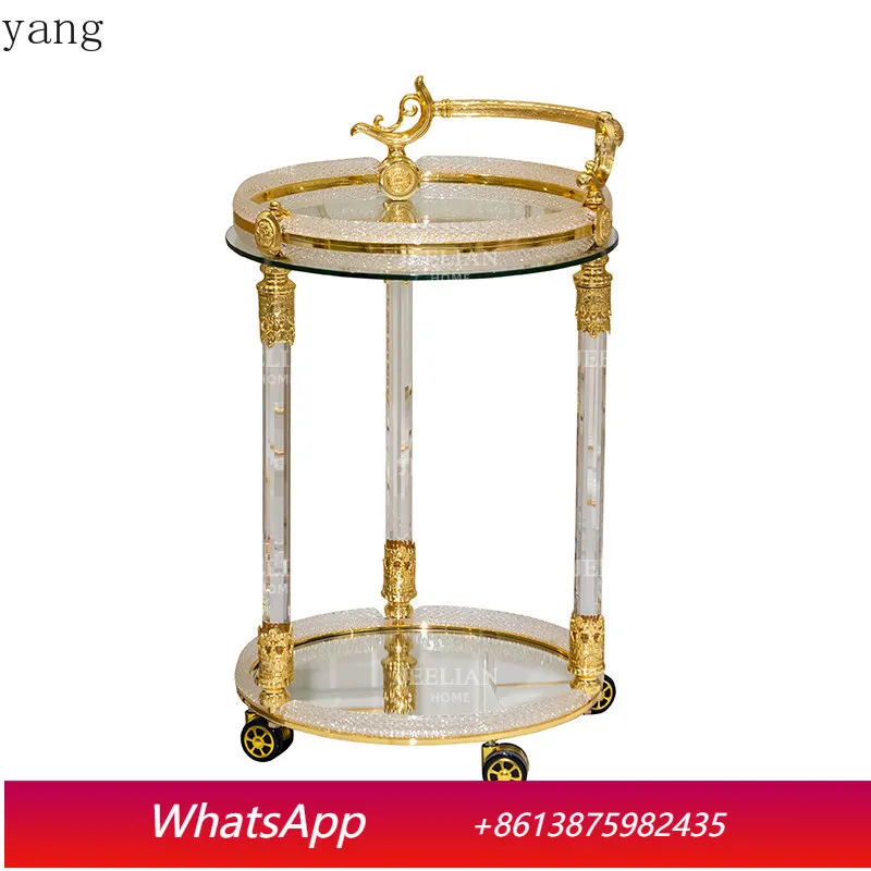 

CX luxury copper alloy exquisite trolley villa living room dining room home decoration double deck dining car