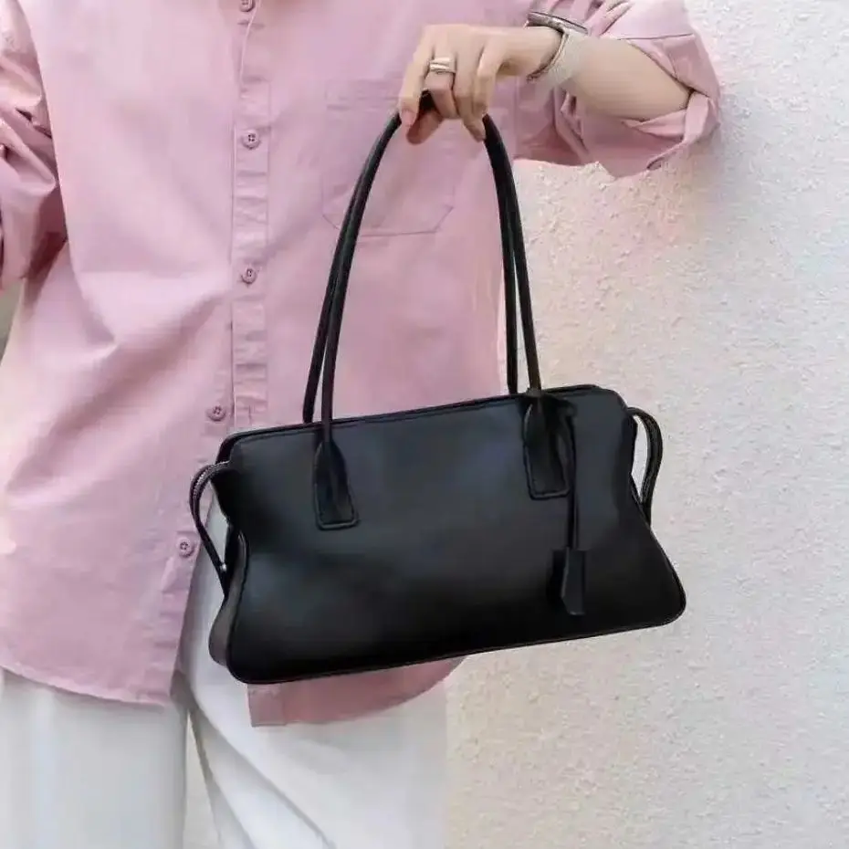 

Новая женская сумка-тоут из натуральной кожи класса люкс: дизайнерская сумка-боулинг из воловьей кожи, сумка-подушка, сумка на плечо, сумка подмышку