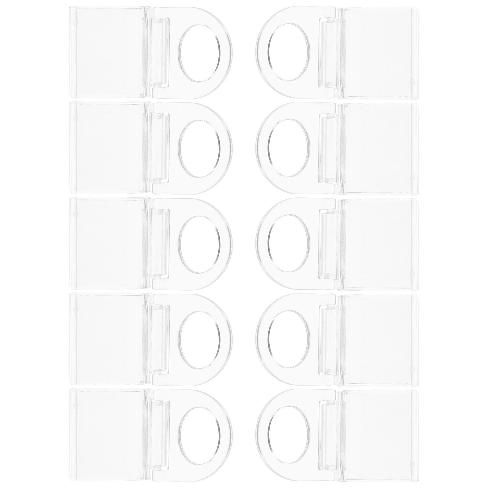 

10pcs Curtain Clips Transparent Acrylic U-Shaped Lifting Clips For Roller Blinds Window Shade Accessories Blind Holder