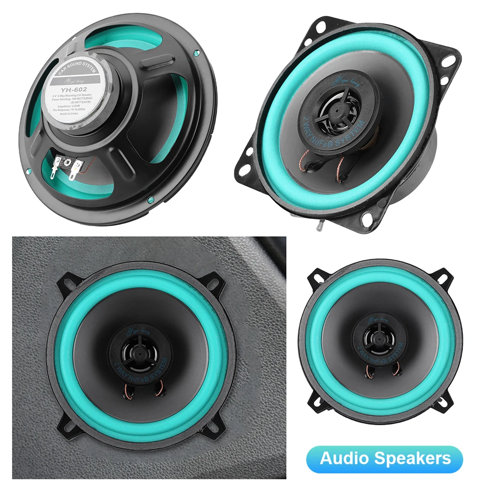 4/5/6 Inch HiFi Coaxial Subwoofer 100W/160W Car Audio Music Stereo 12V Full Range Speaker Sensitivity 92dB Car Subwoofer Stereo