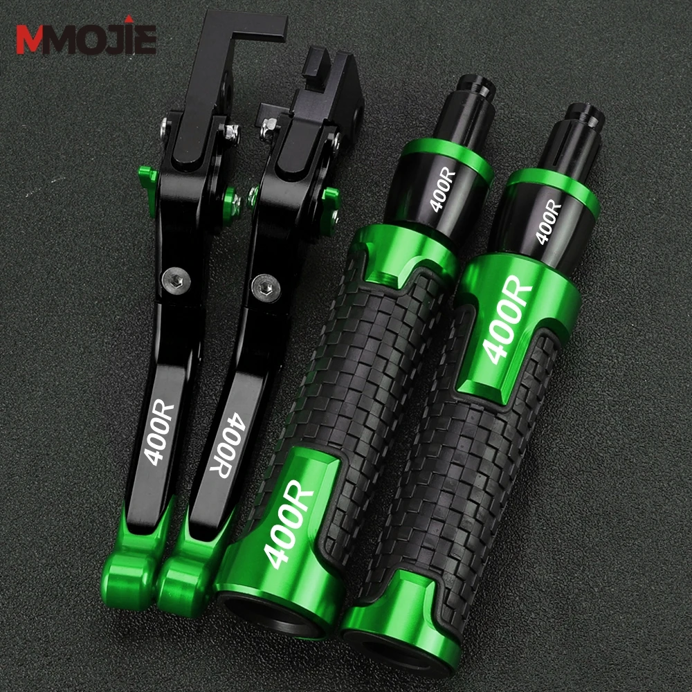 

NINJA 400R Motorcycle 7/8'' 22mm Handlebar Handle Grips Ends FOR Kawasaki NINJA400R 2018 2019-2020 Foldable Brake Clutch Levers