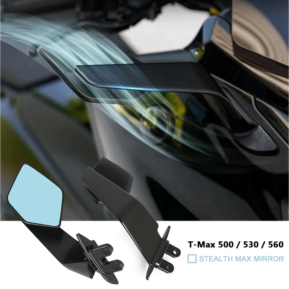 

For Yamaha TMAX 530 Tmax 560 T-MAX 500 Motorcycle Mirrors Fixed Wind Wing Rearview Mirror Side Mirror Accessories