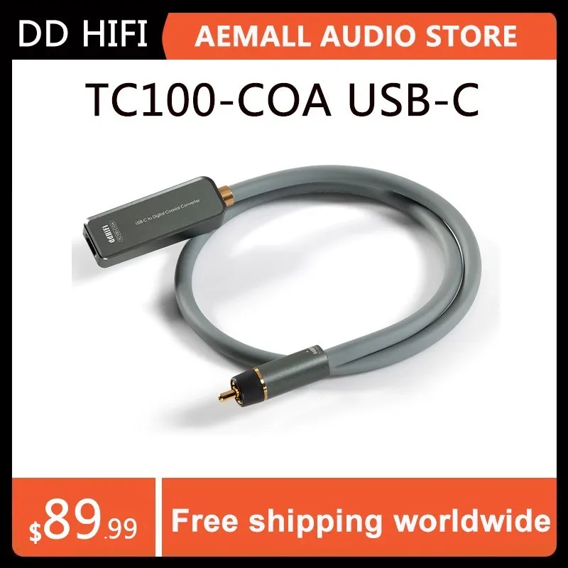 

DD ddHiFi TC100-COA USB-C Female to Digital RCA Coaxial Converter Audio Cable