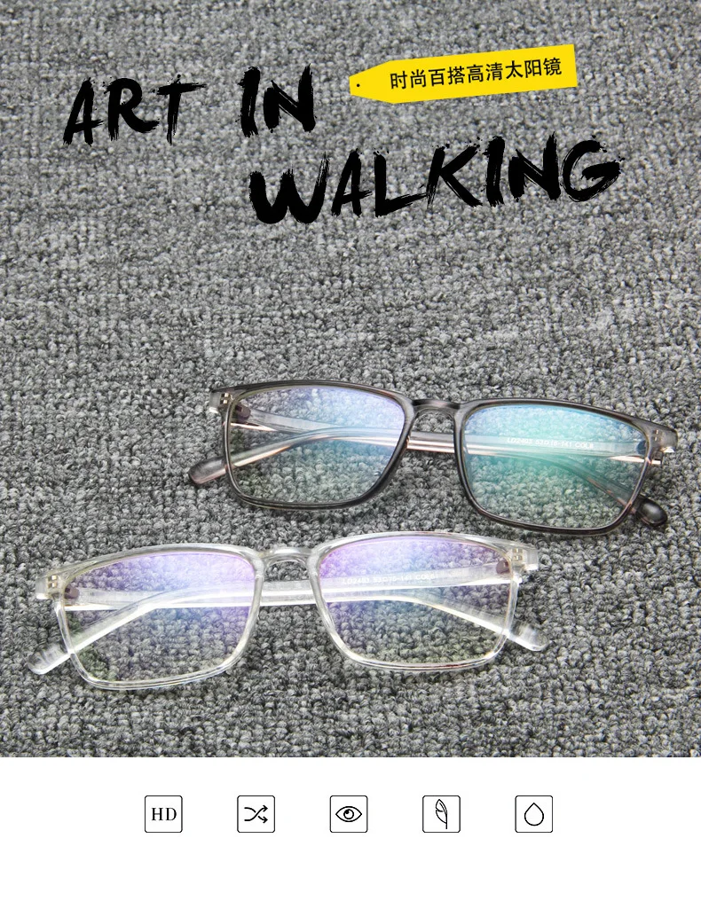 2024 Fashion Women Glasses Frame Men Transparent  Eyeglasses Frame Vintage Square Clear Lens Glasses Optical Spectacle Frame