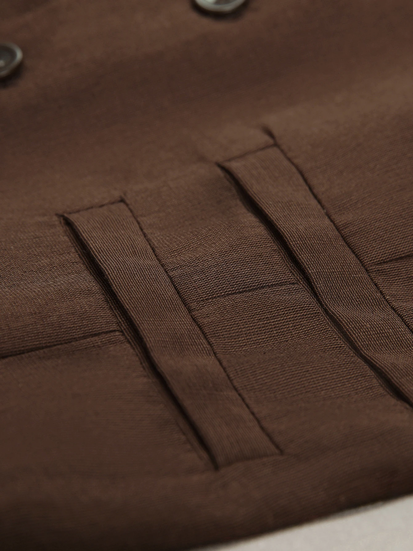 سترة نسائية أنيقة من مزيج الكتان، رقبة على شكل حرف V قابلة للتنفس، صدرية بأزرار أمامية، خفيفة الوزن للصيف، مكتب علوي، كاجوال وسفر