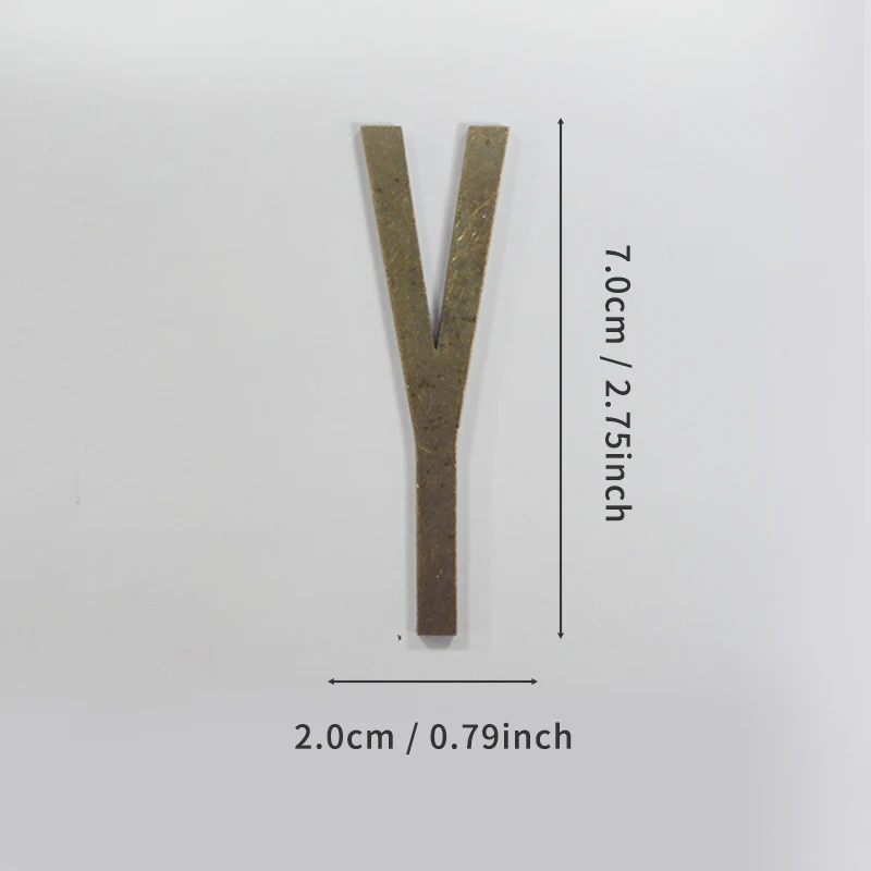 Selbstklebende Hausnummern aus Bronze, englische Alphabetbuchstaben aus Metall für Wohnung, Zimmer, Türschild, Tisch, Briefkasten, Nummernaufkleber, 7 cm – Detail 32