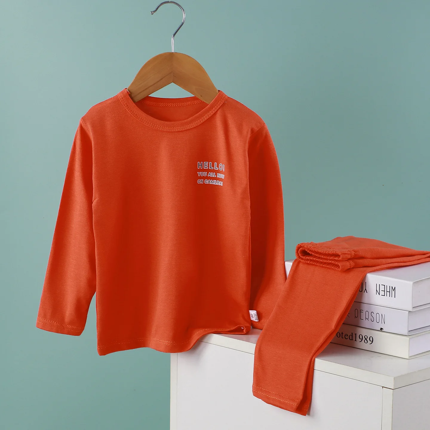 Kinder Winter-Herbst-Sets Langarm-Baby-Warm-Oberteile Lange Hosen Hauskleidung Jungen und Mädchen Zweiteilige Sets zum Tragen drinnen – Detail 9