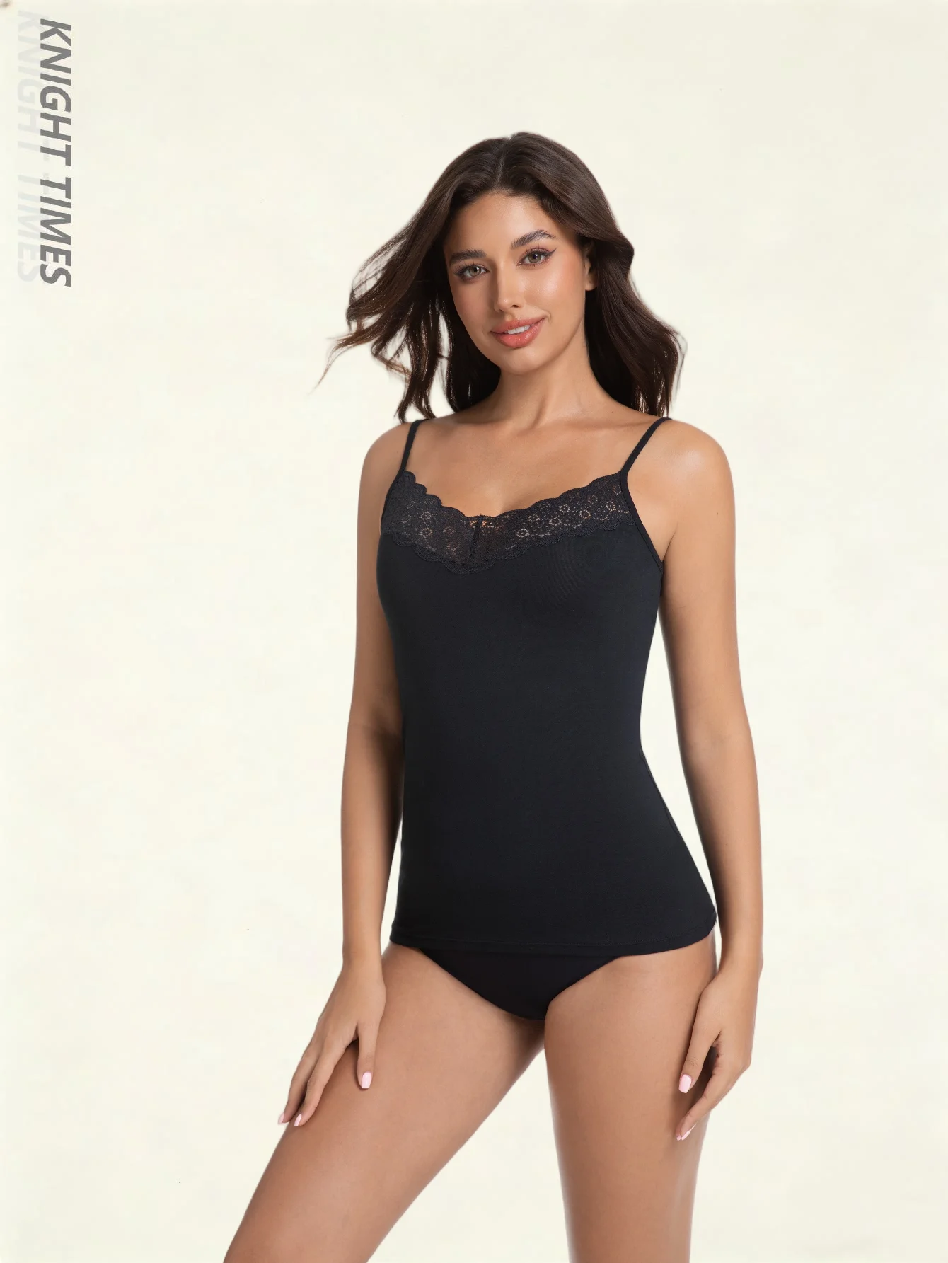 قميص بدون أكمام نسائي من قطعة واحدة من Knight Times، بدون أكتاف، دانتيل، ملابس نسائية أنيقة، ملابس داخلية مثيرة للخريف والشتاء