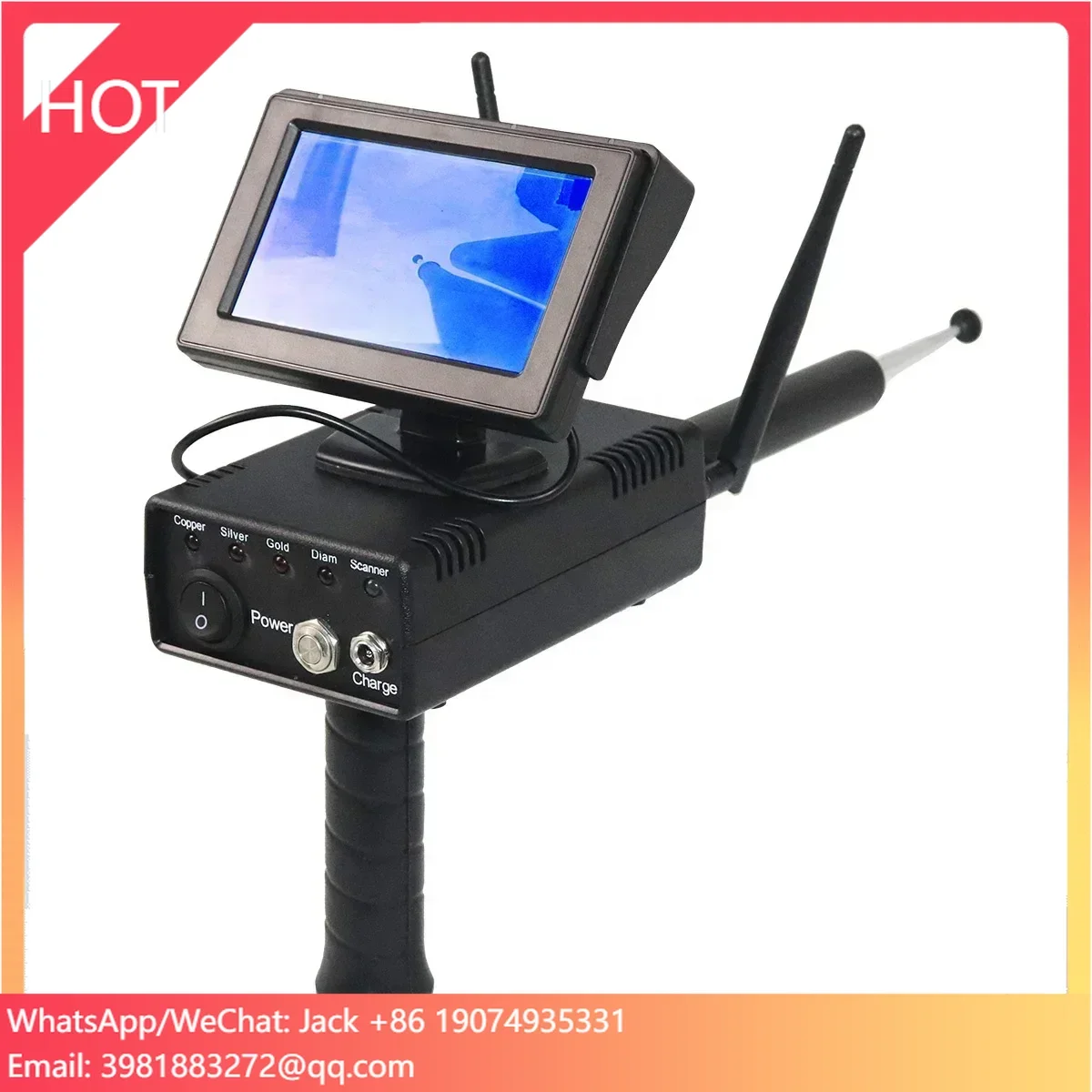 

Newest AKS Plus 3D with Screen Underground Gold Metal Detector Long Range Treasure Silver Copper Precious Stones Finder