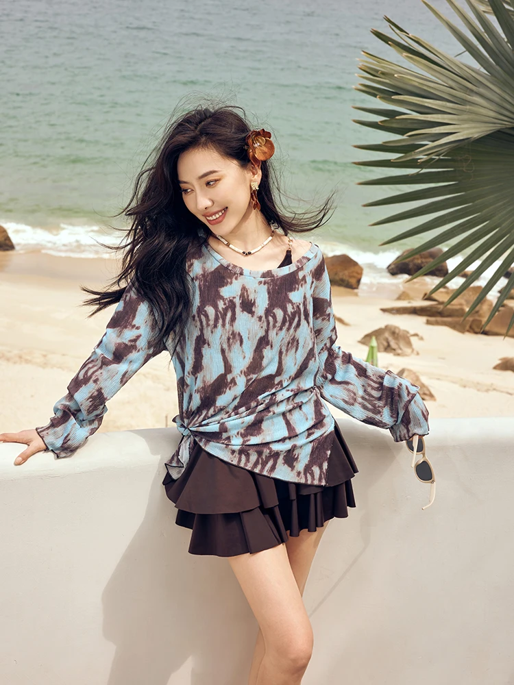 

Купальник больших размеров для женщин: комплект из двух предметов с эффектом утяжки, сексуальный, для отдыха и термальных источников