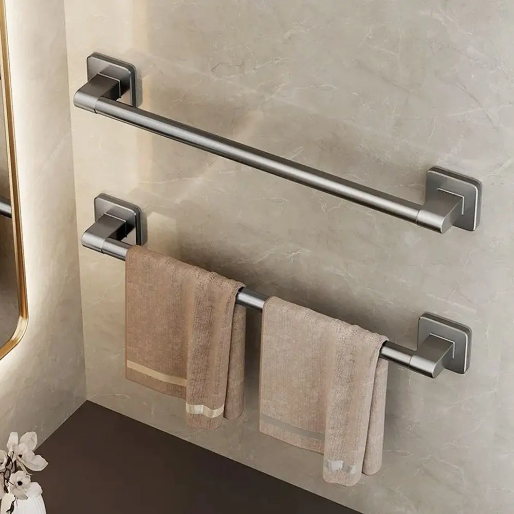 

Durable Aluminum Alloy Towel Holder No Drilling Self-adhesive Towel Bar Kitchen Storage Rack Household