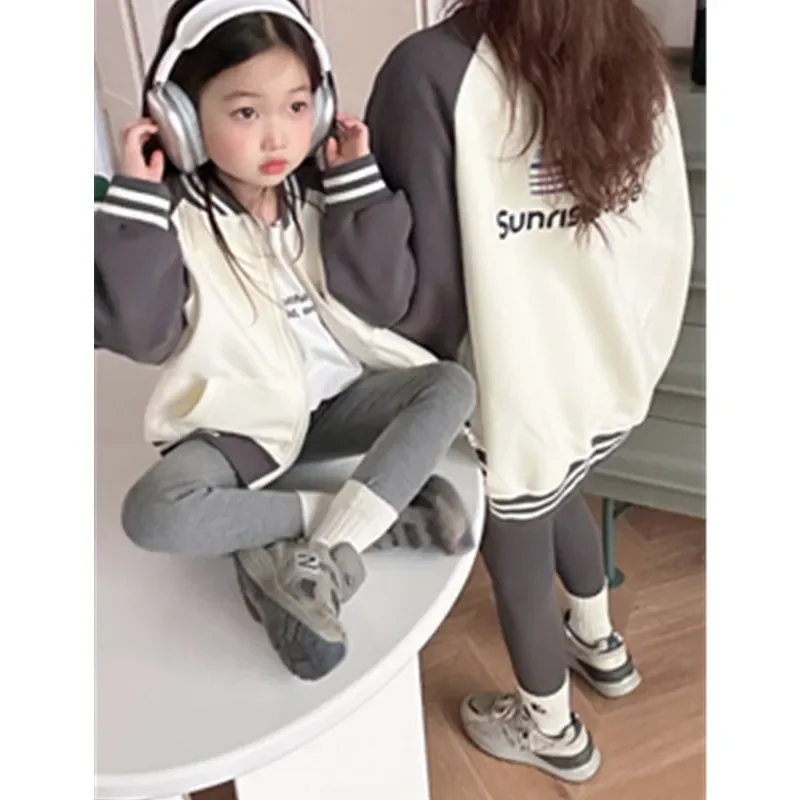 Mom and Daughter Son Matching Jacket for Family Clothes Korean Style Mother and Baby Girl Boy Coat Spring Parent-Child Outfits