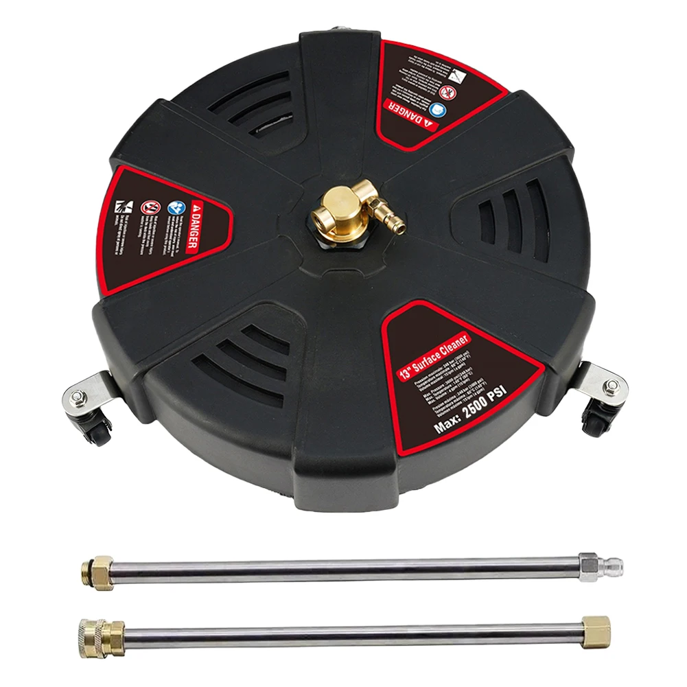 

Pressure Washer 1/4 Quick Connector Floor Scrubber with Extension Wand Powerful Pressure Washer Replacement Nozzles with 3 Wheel