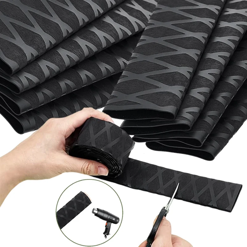 Heat Shrink Wrap Tubing Sleeve Waterproof Fishing Rod Bicycle Handles Grip Pole Wraps Non-Slip Insulated Abrasion Sleeves Tube