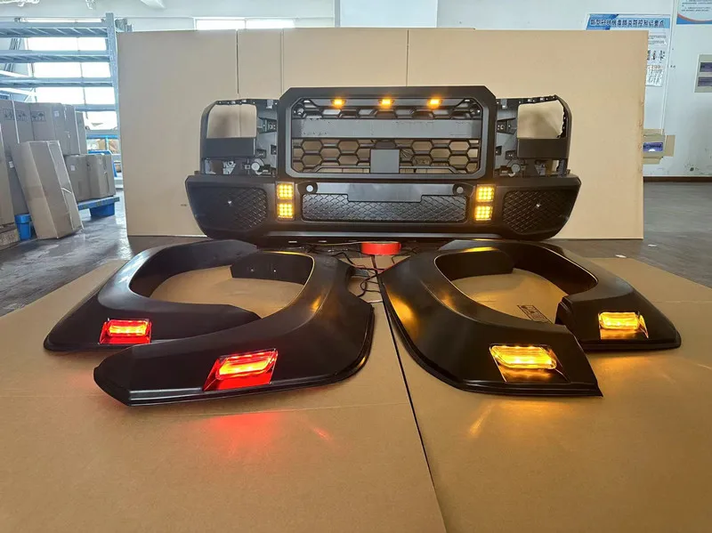 New Arrival Pickup 4x4 Offroad Accessories Facelift Upgrade Front Bumper Body Kit Fit for Mitsubishi Triton 2024 With Led Light