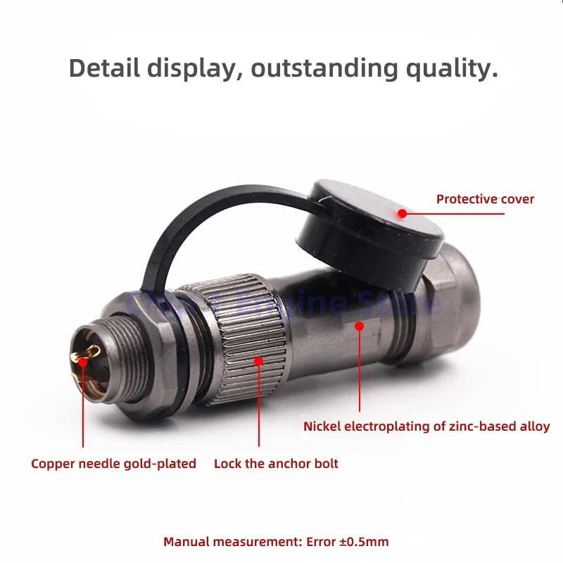 ل WEIPU ST12 2/3/4/5/6/7/9pin مقاوم للماء الطيران موصل أنثى التوصيل ذكر المقبس السيارات LED سلك الطاقة موصل IP67