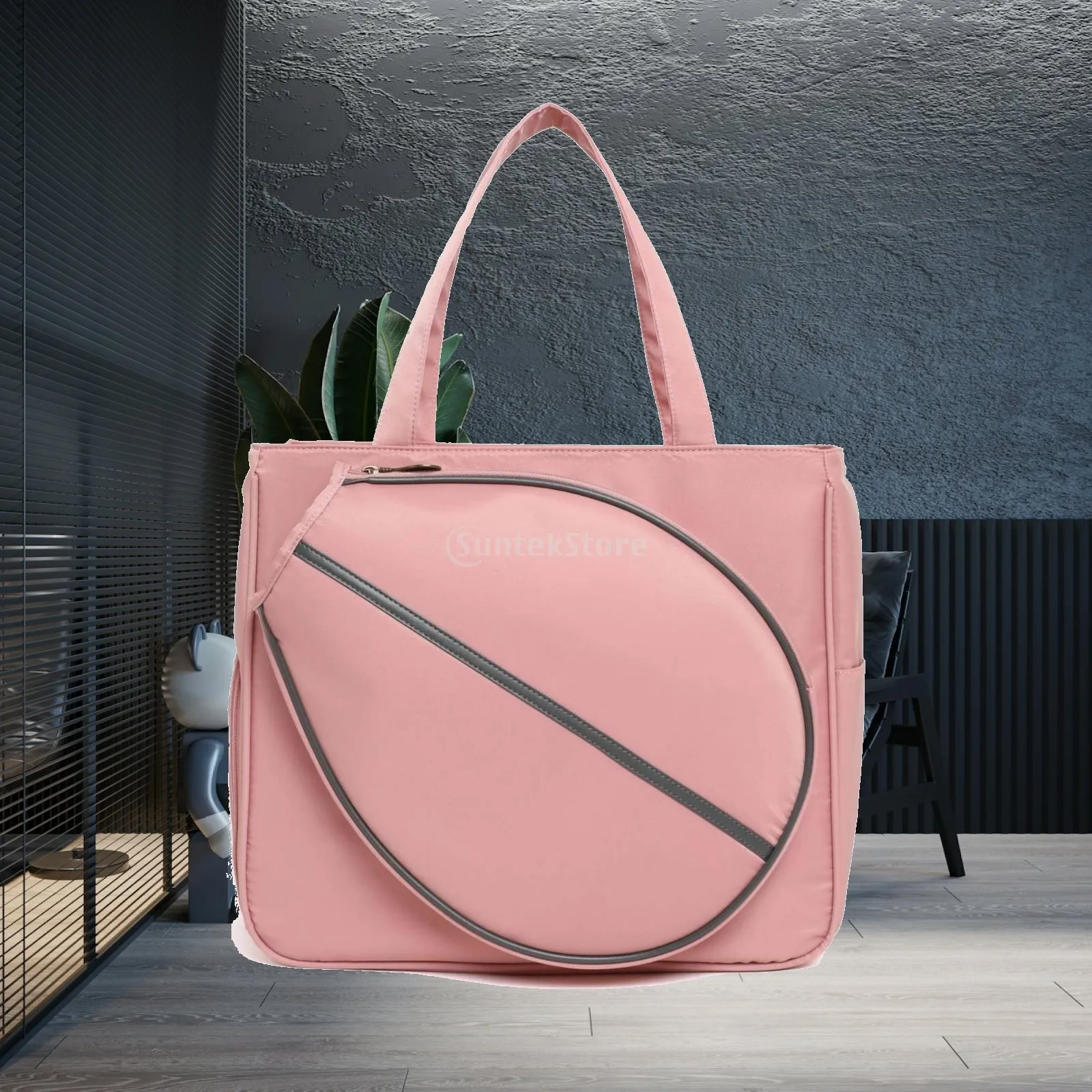 tennis-bag-with-shoe-compartment-wipe-clean-tennis-tote-bag-zippered-ergonomic-for-badminton-players-gym