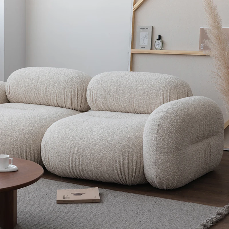 Modulo tofu in cashmere e vento Wabi-sabi, divano nuvola con giunture di design