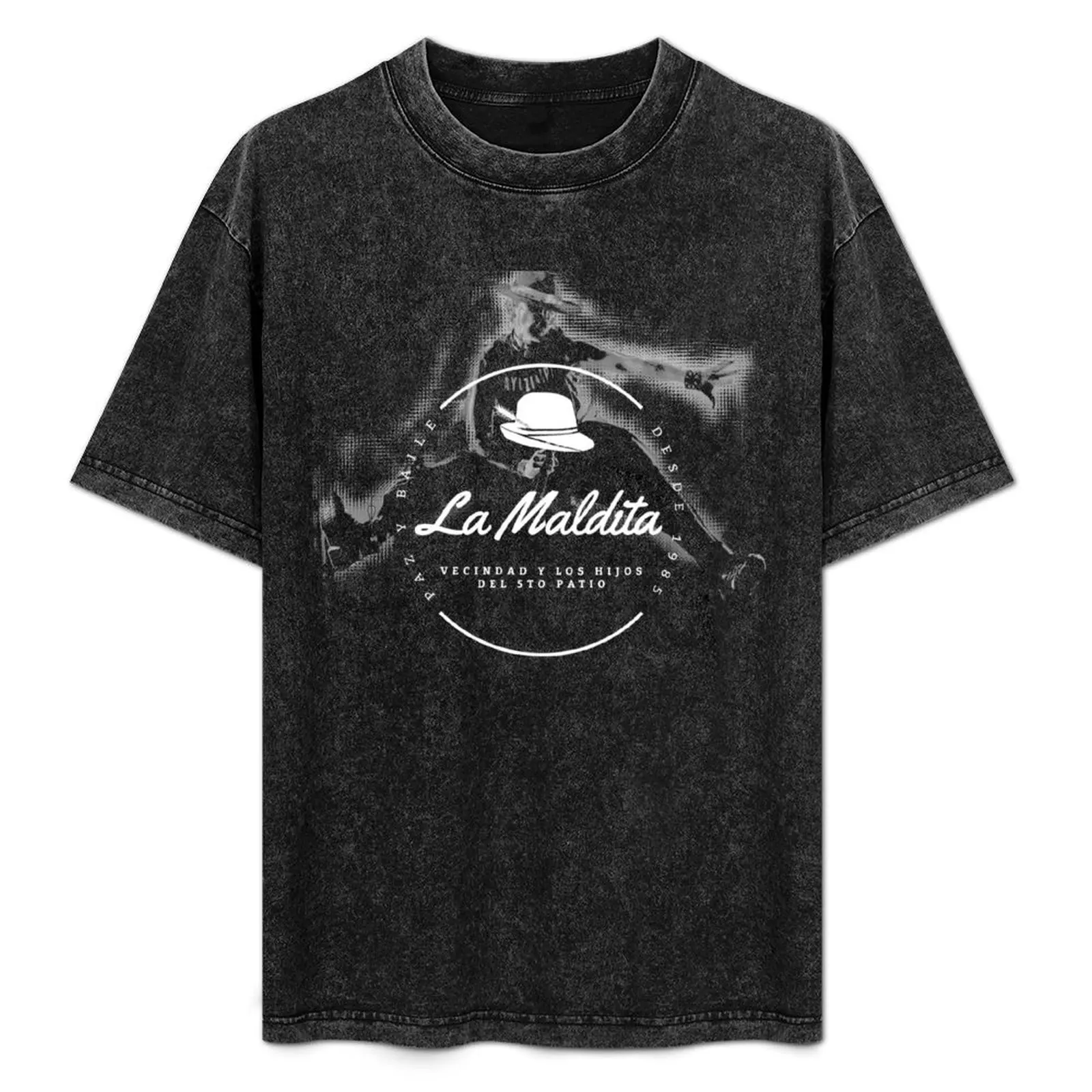 Camiseta La Maldita Vecindad, Top Básico de Manga Corta que Combina con Todo