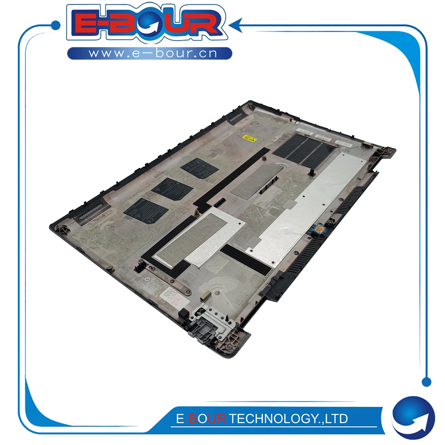 Capa inferior para laptop, para latitude 5520 e5520 03c21p 3c21p, base inferior para notebook, capa d, chassi, prata, cinza, novo