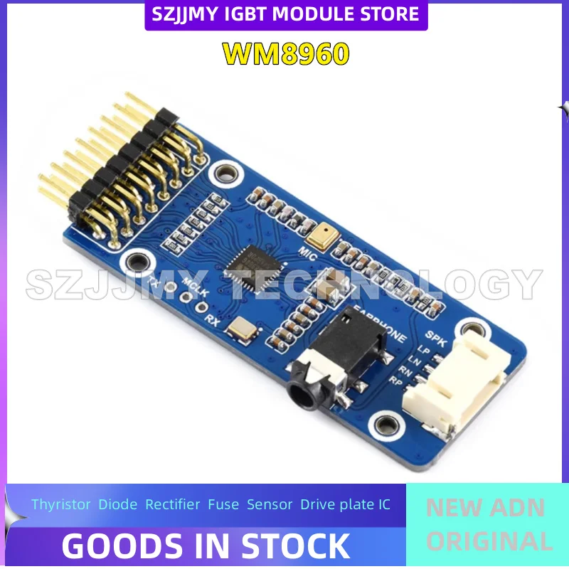WM8960 audio codec module stereo playback recording I2C interface supports STM32