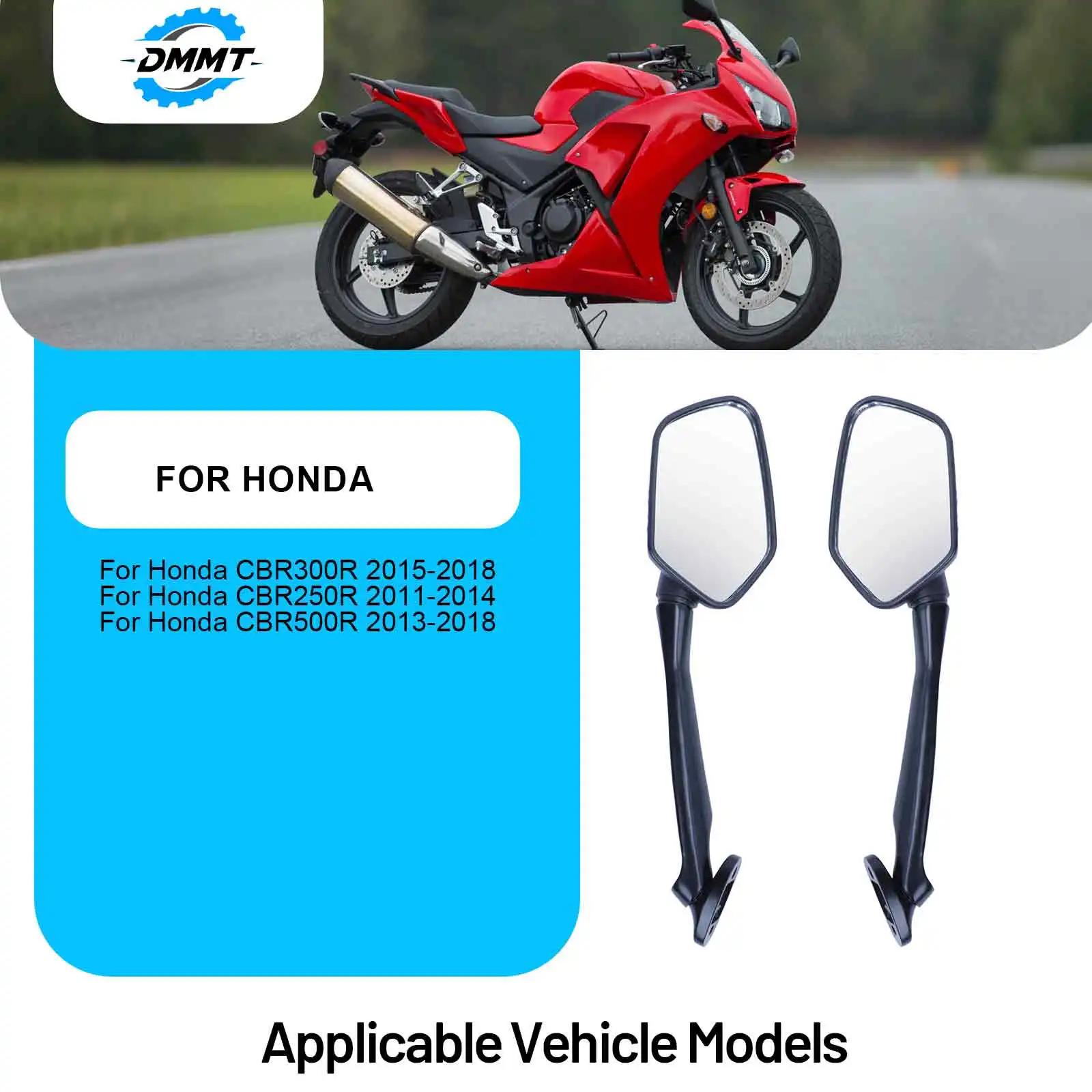 Espejo retrovisor para Honda CBR300R 2015-2018 CBR500R 2013-2018 CBR250 2011-2014 espejo retrovisor para motocicleta espejo para motocicleta