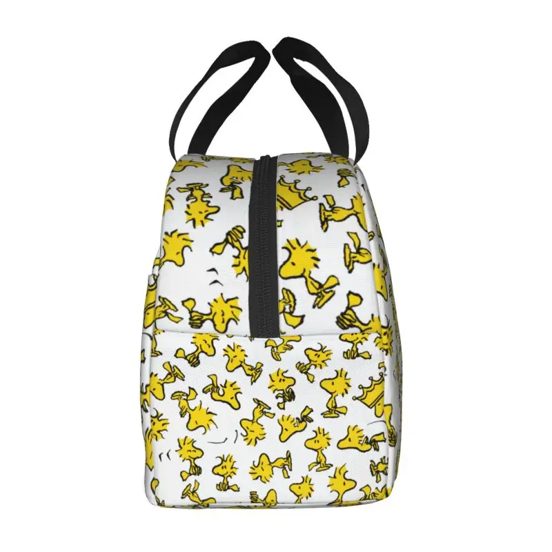 Bolsa de almuerzo con aislamiento de Snoopy de dibujos animados para mujeres y niños, bolso de mano personalizado, enfriador térmico portátil,