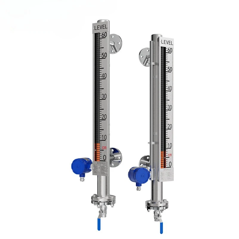 

Magnetic flap level gauge with alarm remote transmission, stainless steel magnetic float level gauge, boiler level gauge