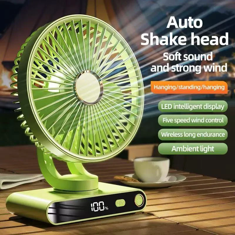 2026 Fresh Air Fan Light, Home Suburban Night Air Fan Light, Ceiling Fan Desktop Multifunctional Fan Light