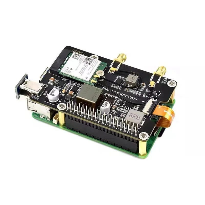 

A72T для Raspberry Pi 5 Pcie к ключу M.2 E с Poe HAT + поддержкой беспроводной сетевой карты NGFF/Bluetooth для RPI 5