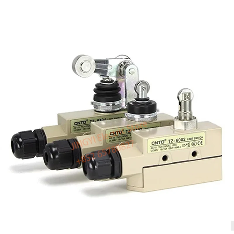 

CNTD TZ-6104 TZ Sealed Limit switch NO NC 380V metal roller head travel switch IP65 waterproof 15A 250V 380V Water resistant oil