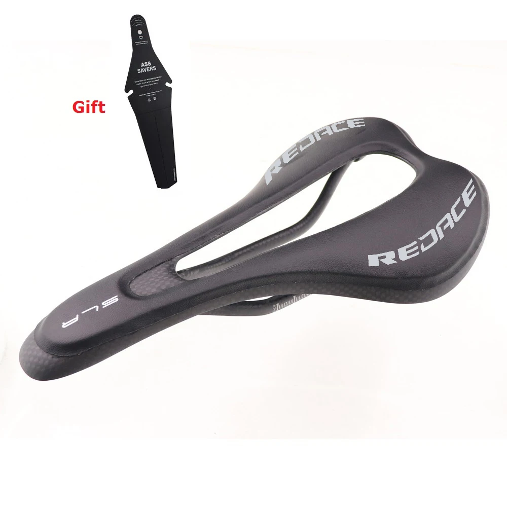 Ultralight Full Carbon Fiber Bicycle Saddle Road MTB Bike Seat Big Hollowed Leather Cushion Cycling Parts