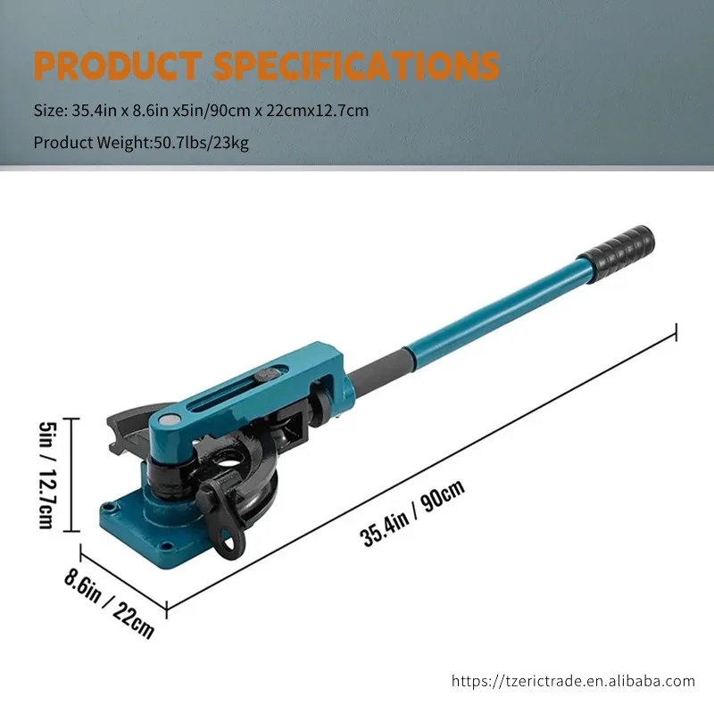 Piccolo piegatubi manuale per tubi 7 matrici Piegatura di 180/90 gradi Tubi in rame multiuso in acciaio inossidabile Pompe a motore automatiche con nucleo