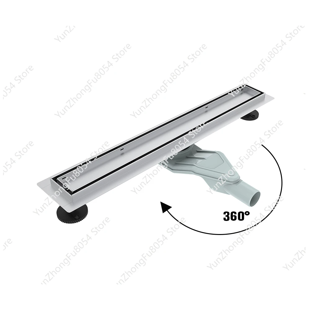 2 في 1 304 استنزاف دش من الفولاذ المقاوم للصدأ مع استنزاف أرضي طويل المطلي لإدراج بلاط الحمام #3