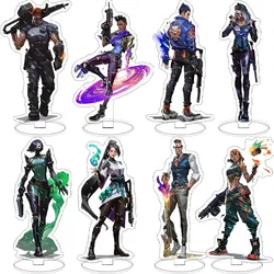 Game Valorant Figures Sage Killjoy Jett Sova Cypher Cosplay Acrylic Stand Model Plate Desk Decor Standing Sign Figure