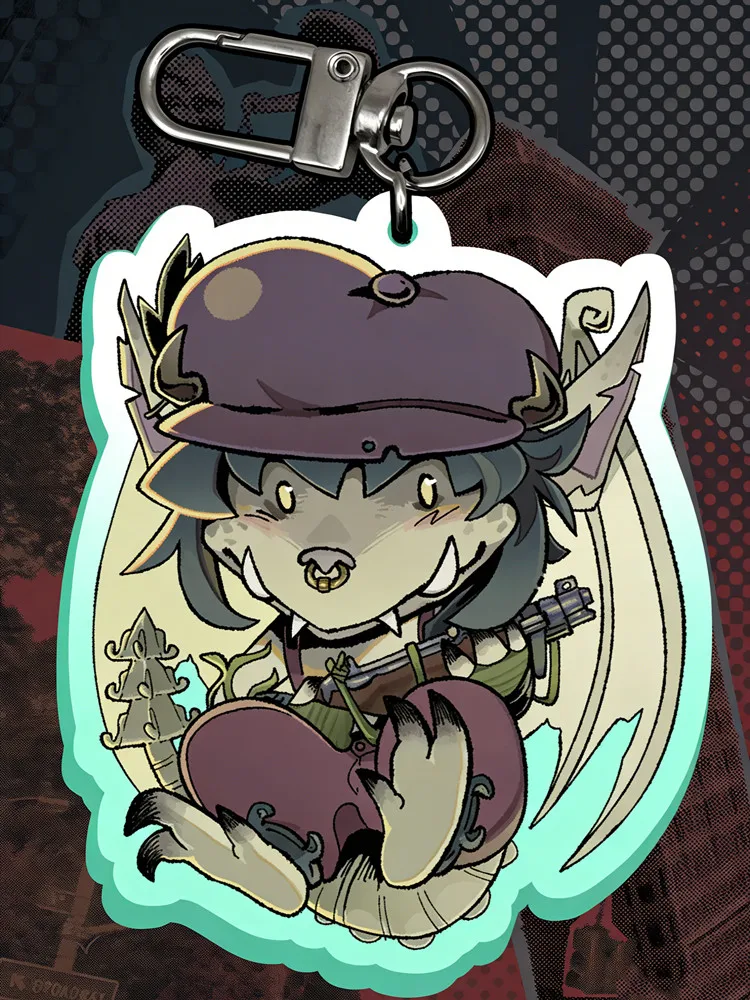 Deadlock Acrylic Keychain-Ivy,Vindicta,Mina,Celeste,Victor,Silver Charms-Valve Game Merch - Cute Anime Style Keyring-Gamer Gift